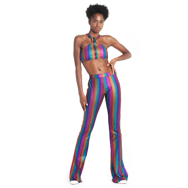 Flared Trousers Rainbow Lycra
