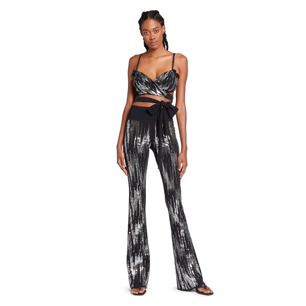 FLARED TROUSERS SEQUIN